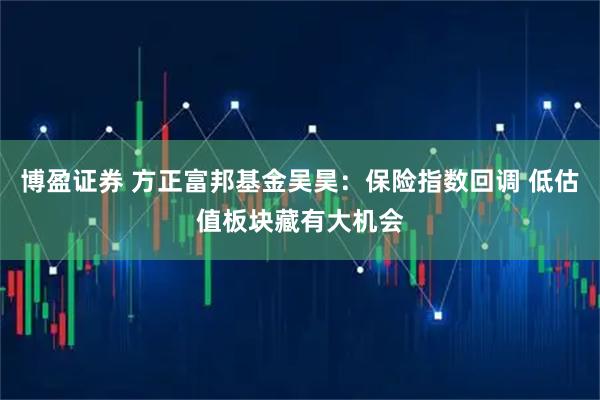 博盈证券 方正富邦基金吴昊：保险指数回调 低估值板块藏有大机会